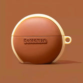 Dorayaki Japanese Pancake Themed AirPods Case - 8″ Brown Silicone, Cute & Funny